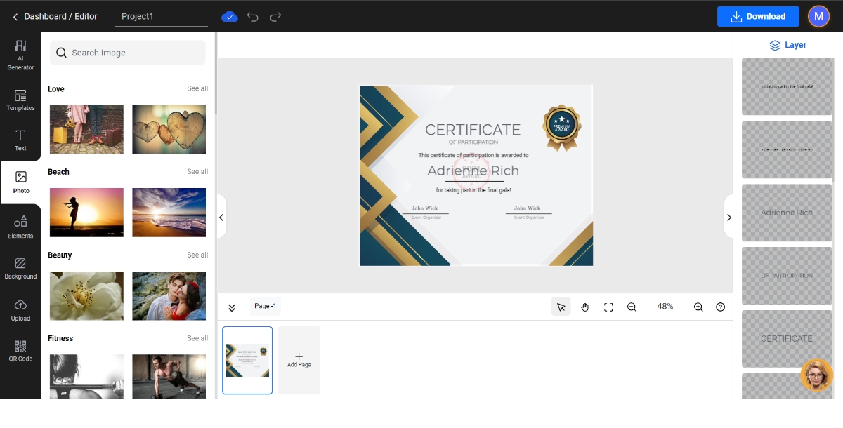 How to design a certificate