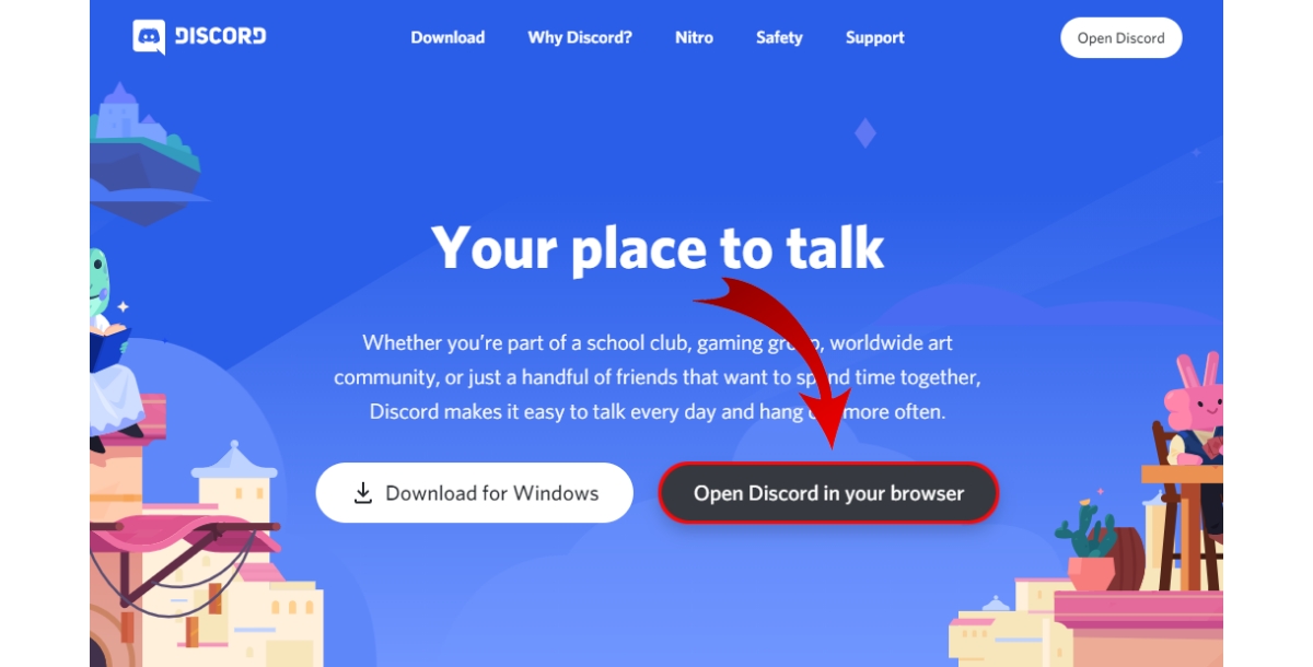 Launch Discord in Browser