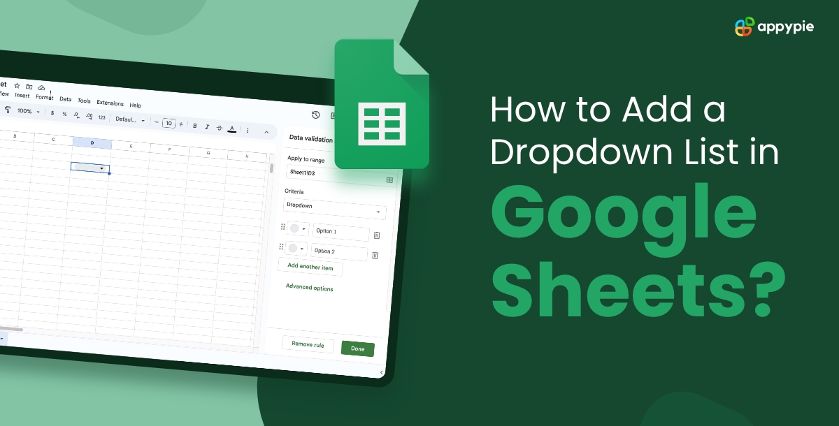 How to Add a Dropdown List in Google Sheets