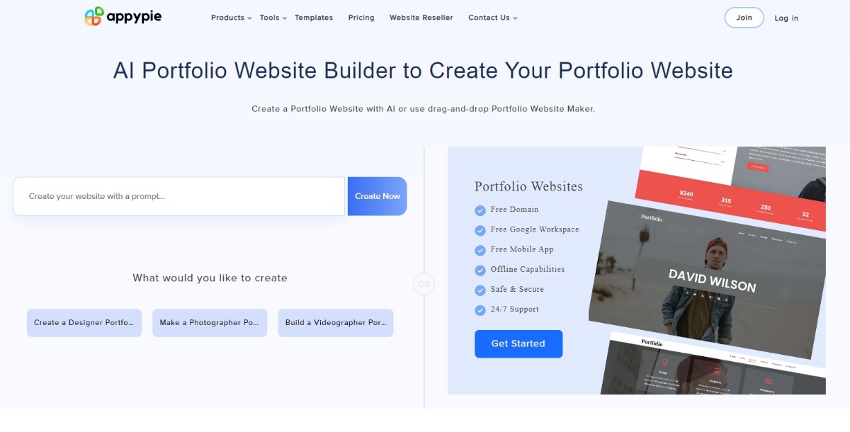 choose a website builder