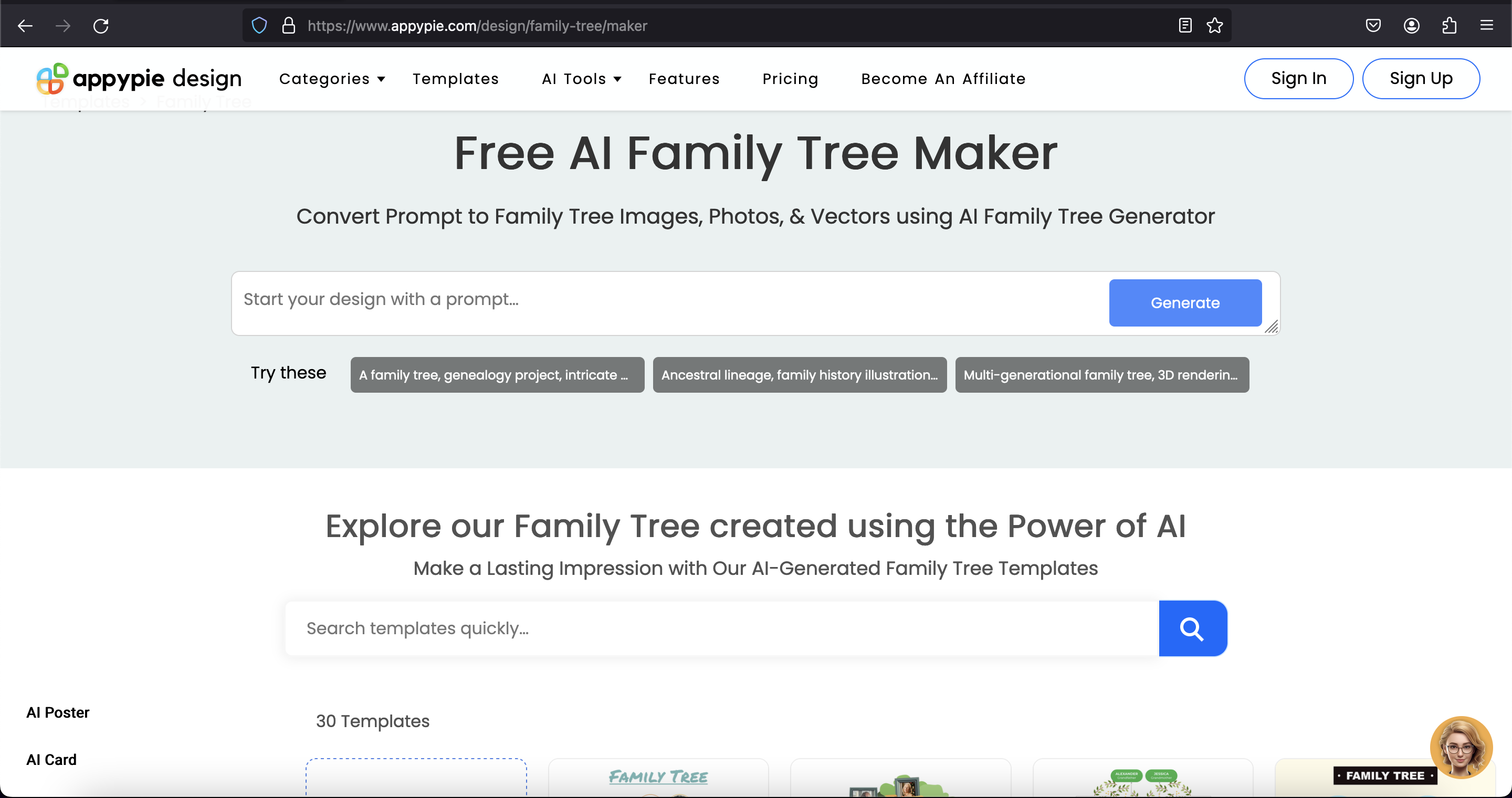 Appy Pie's AI Family Tree Maker