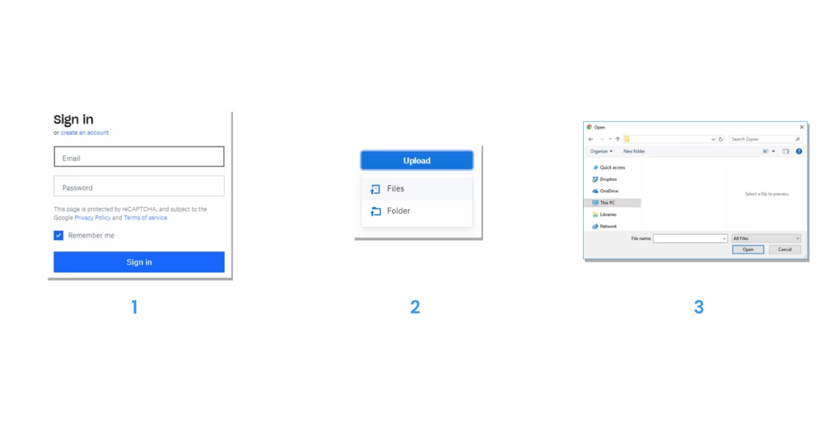 How to Upload Files to Dropbox via the Web?