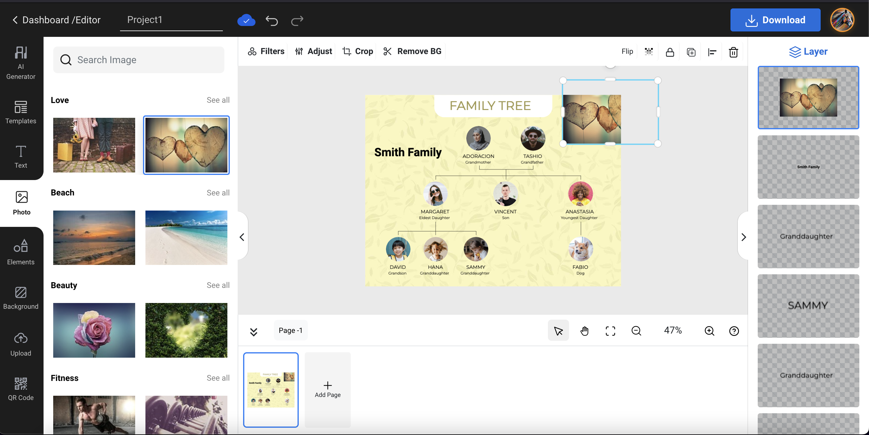 Family tree template stock photos