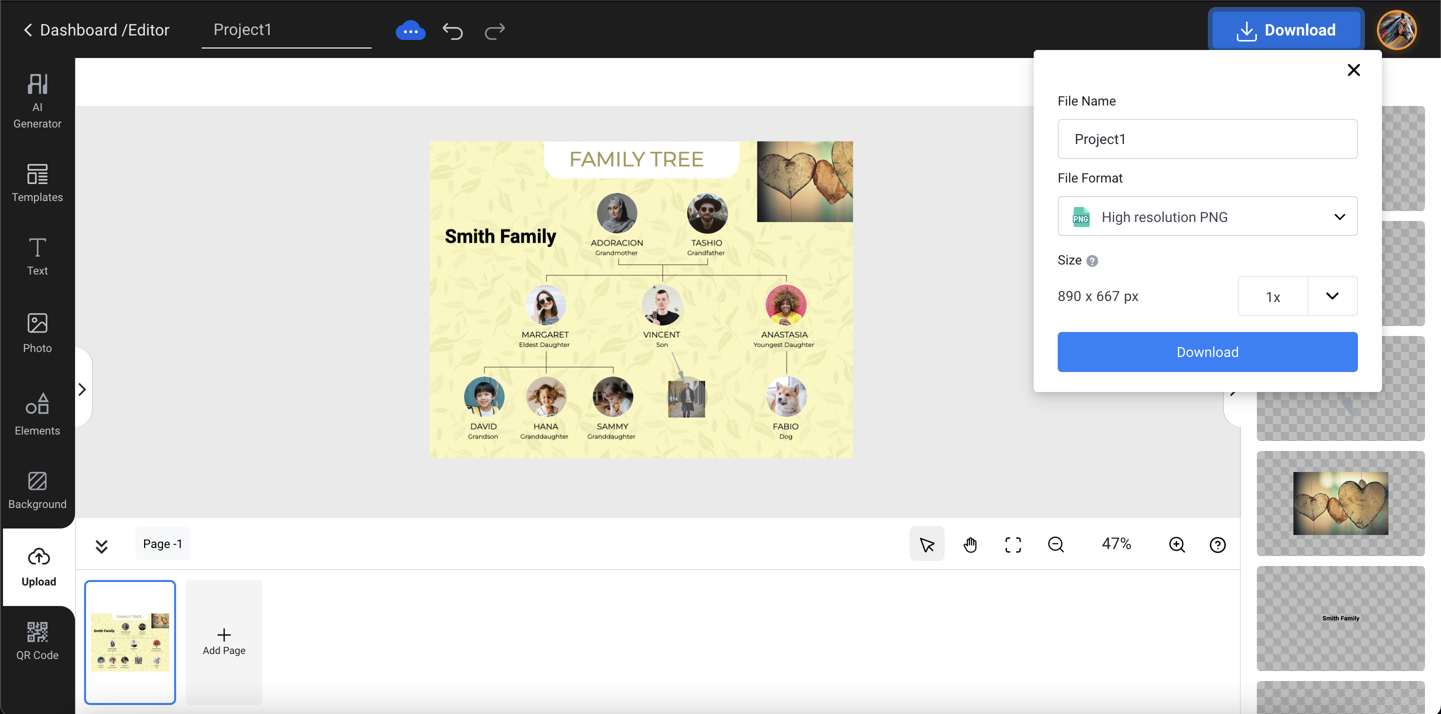 Download family tree