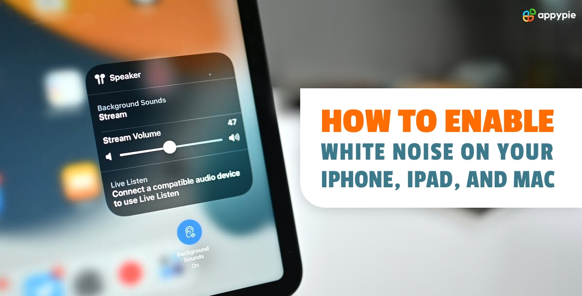 built-in white noise on iPhone, iPad, and Mac