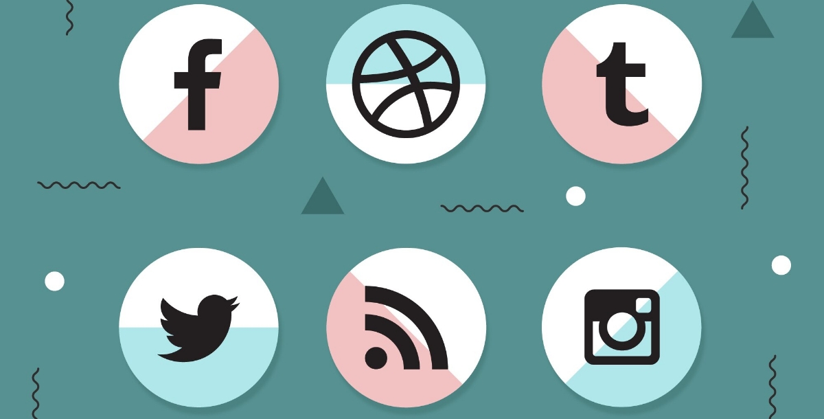 Two-Tone Social Media Icons