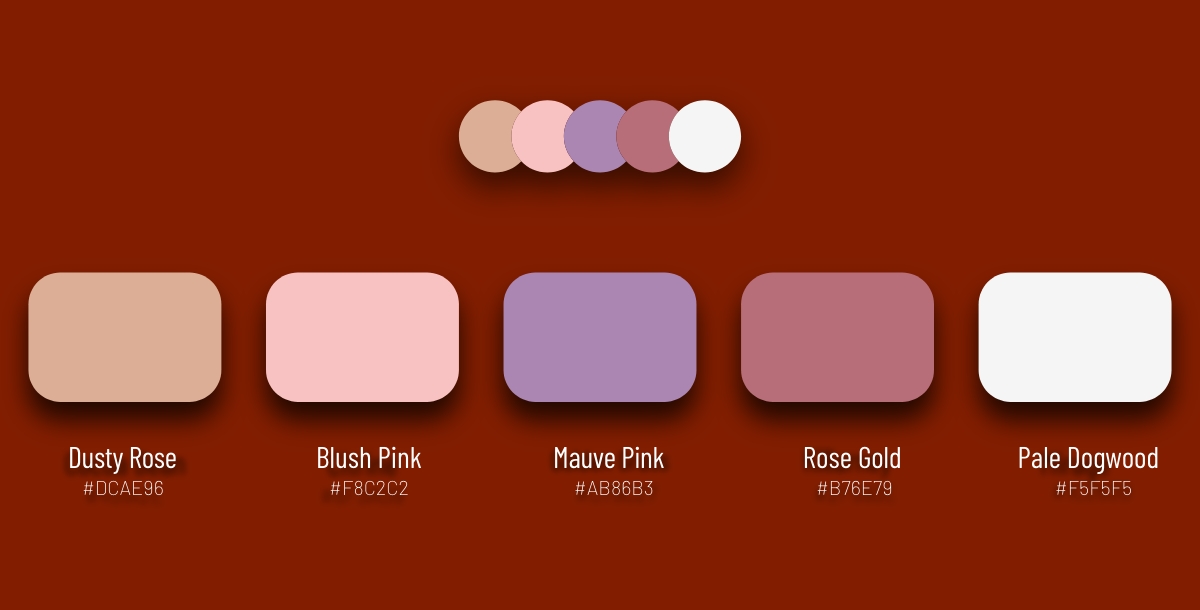 Dusty rose color palette