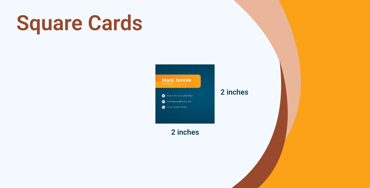Square Cards Business Card Dimensions
