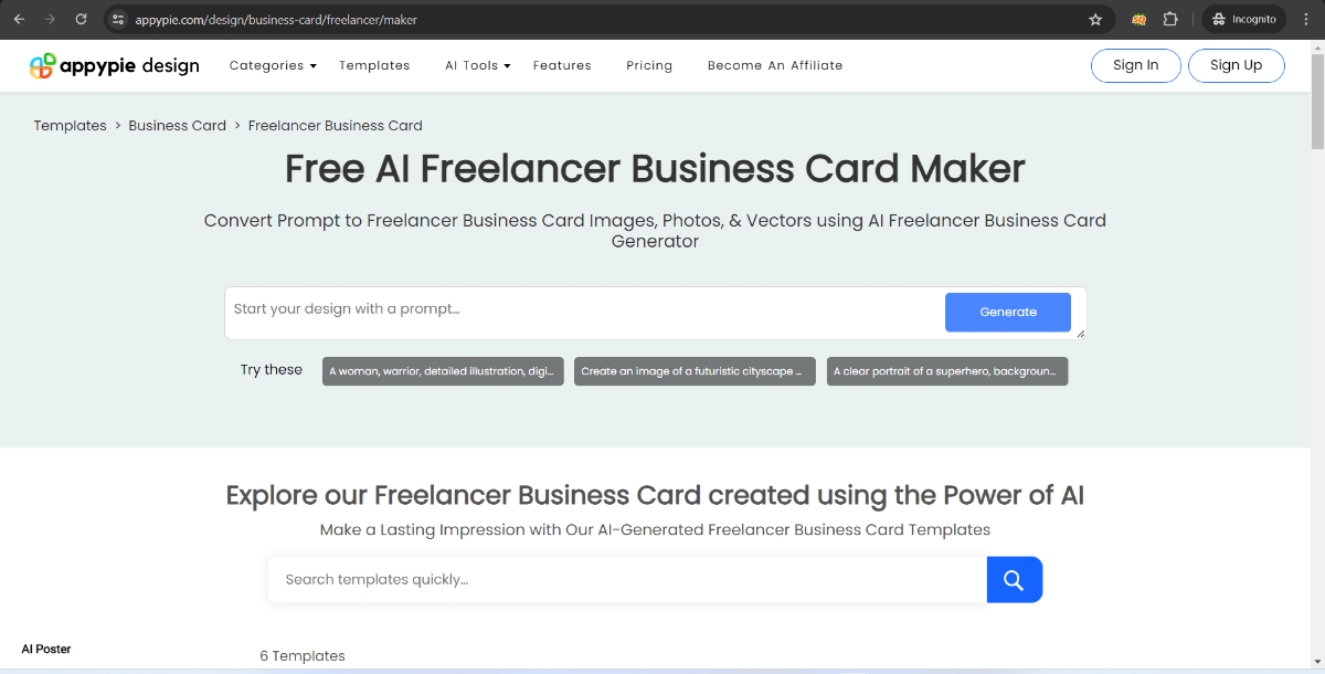 Freelance Business Card Maker