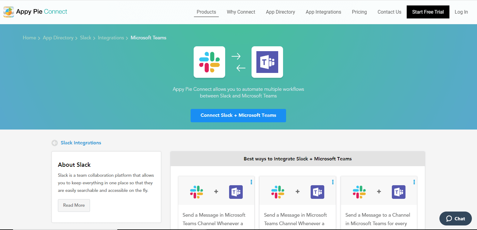 Integrate Connect slack and microsoft teams using Appy Pie