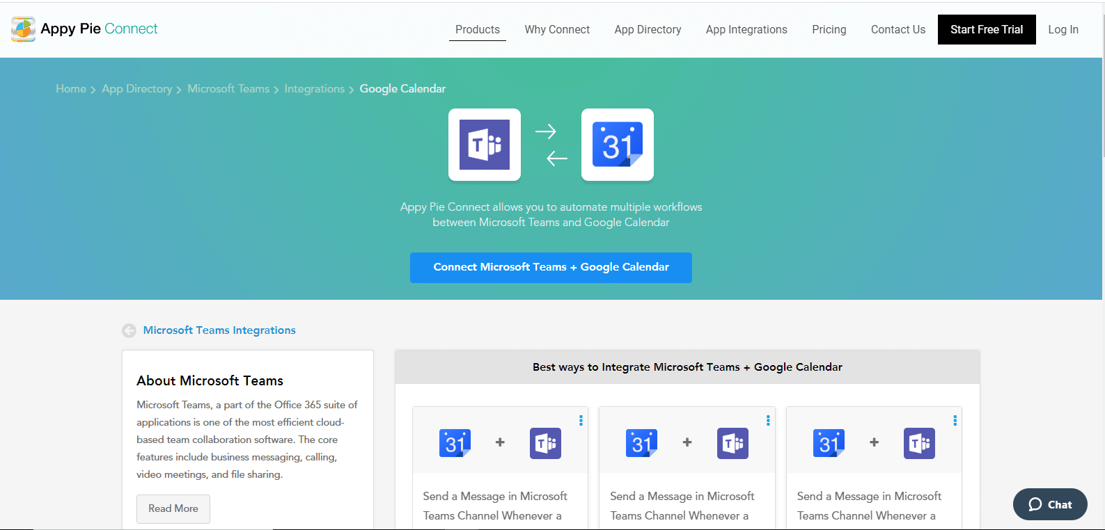 integrate google-calendar and microsoft-team - Appy Pie