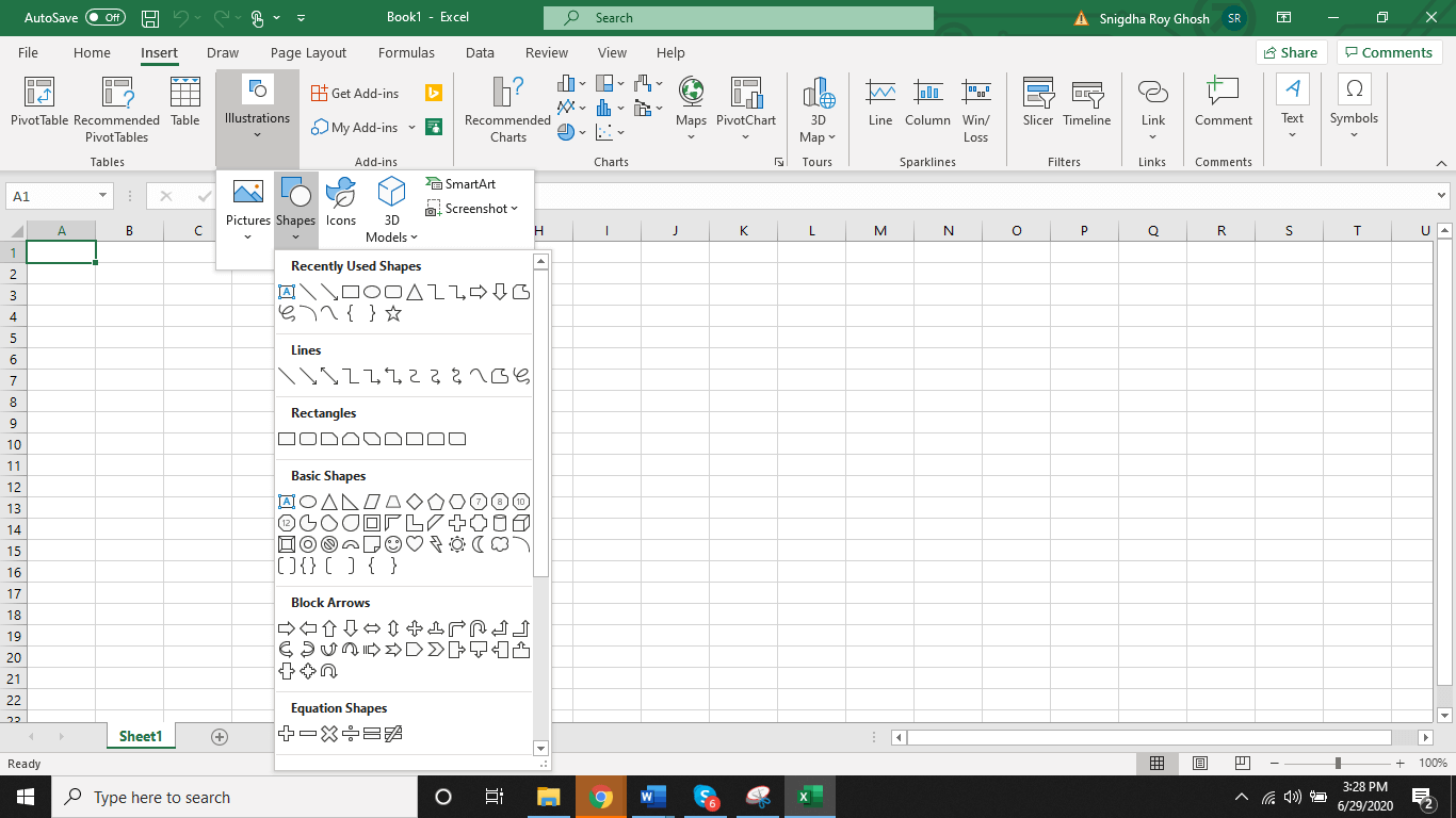 shapes library excel - Appy Pie