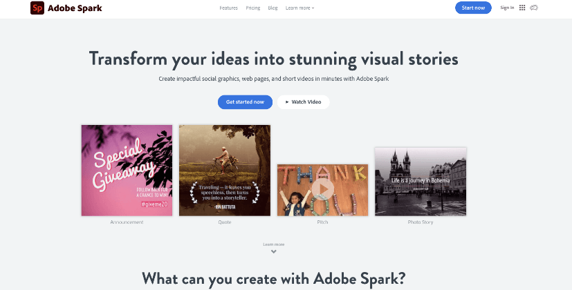 Adobe Spark - Appy Pie