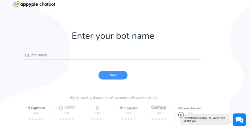 Enter bot name - Appy Pie