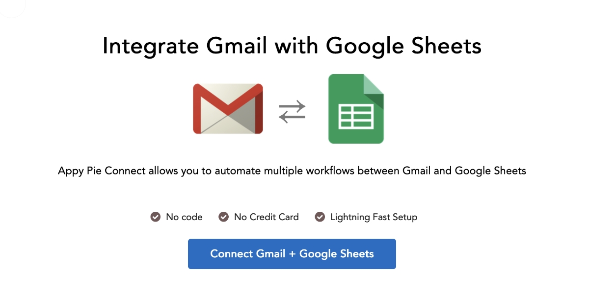 Gmail account with Google Sheets - Appy Pie