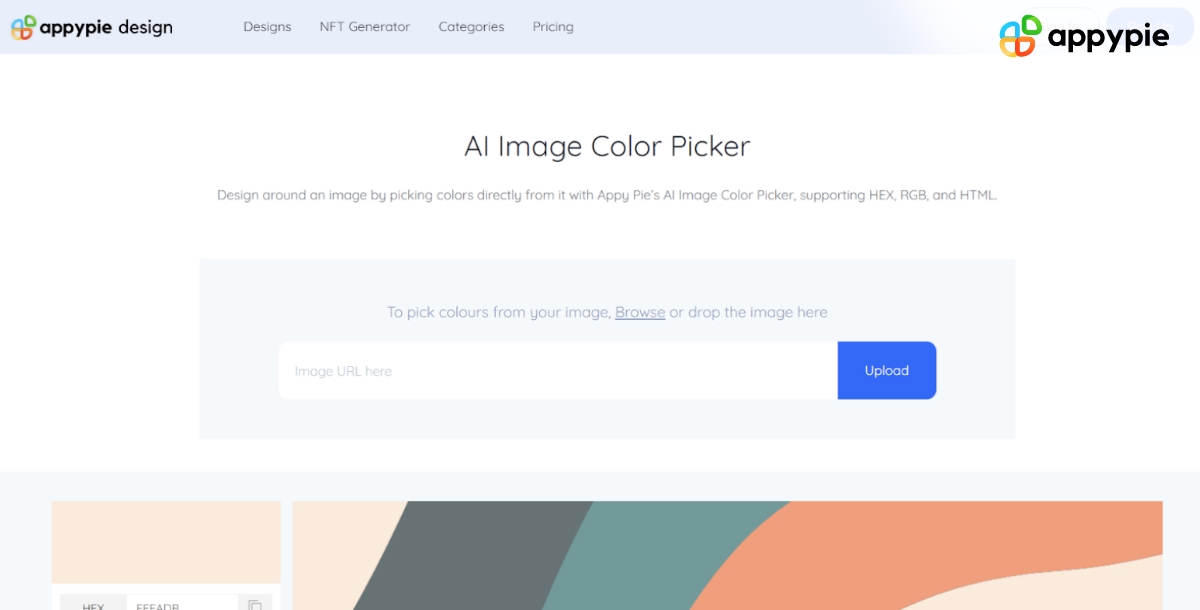Appy Pie's AI Image Color Picker